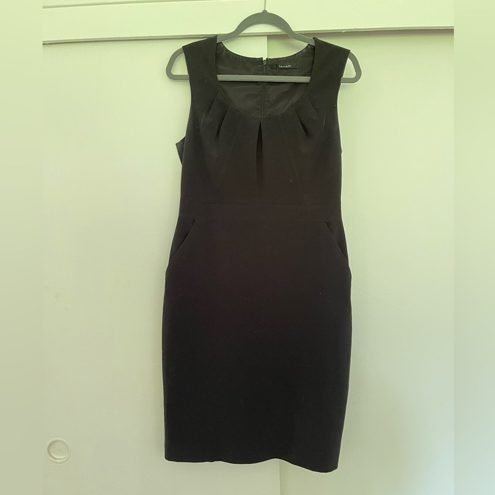 Tahari Black Midi Dress